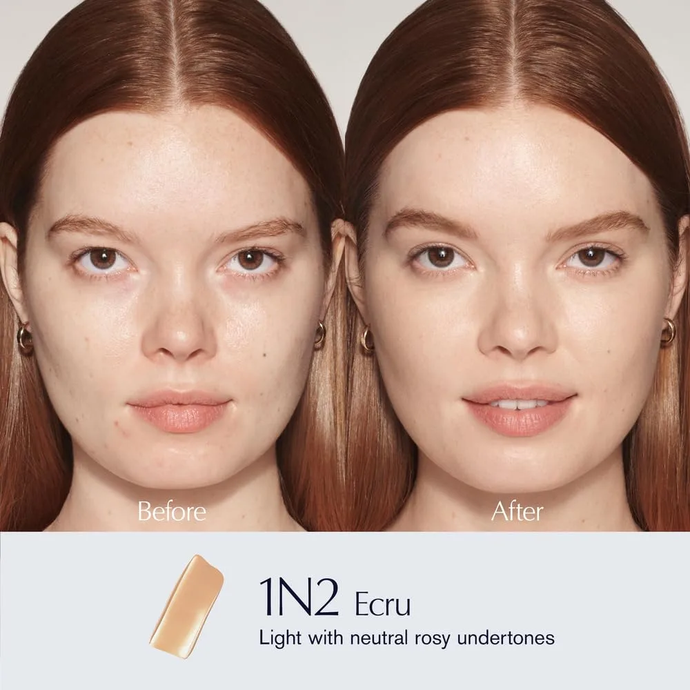 Тональный крем-сыворотка Estée Lauder Futurist Skin Tint Serum Foundation SPF 20 с глицерином | Легкое покрытие, 30 мл, 1N2 Ecru - Light with neutral rosy undertones — фото 4