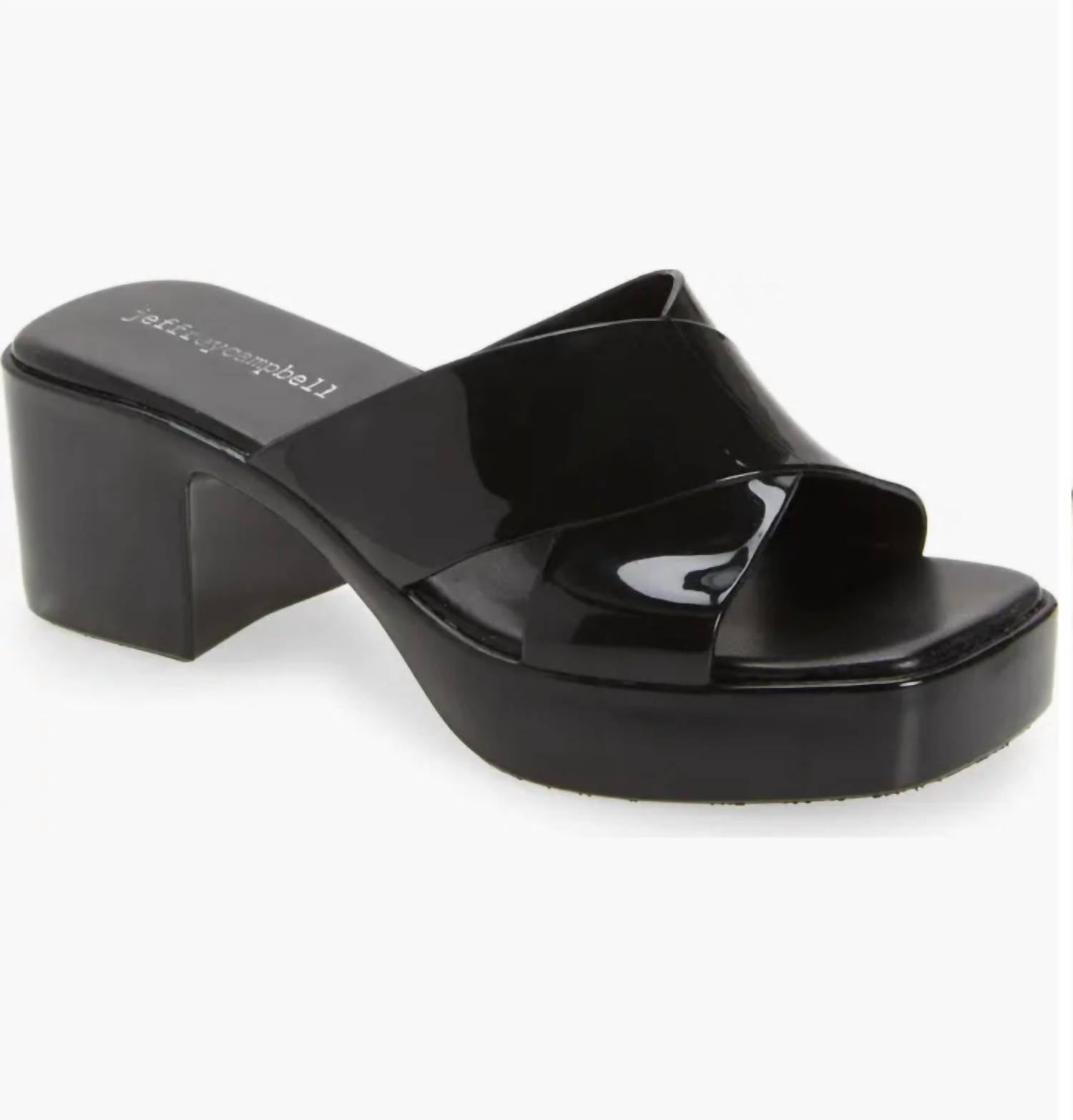 Женские платформенные сандалии Bubblegum в черном цвете Jeffrey Campbell