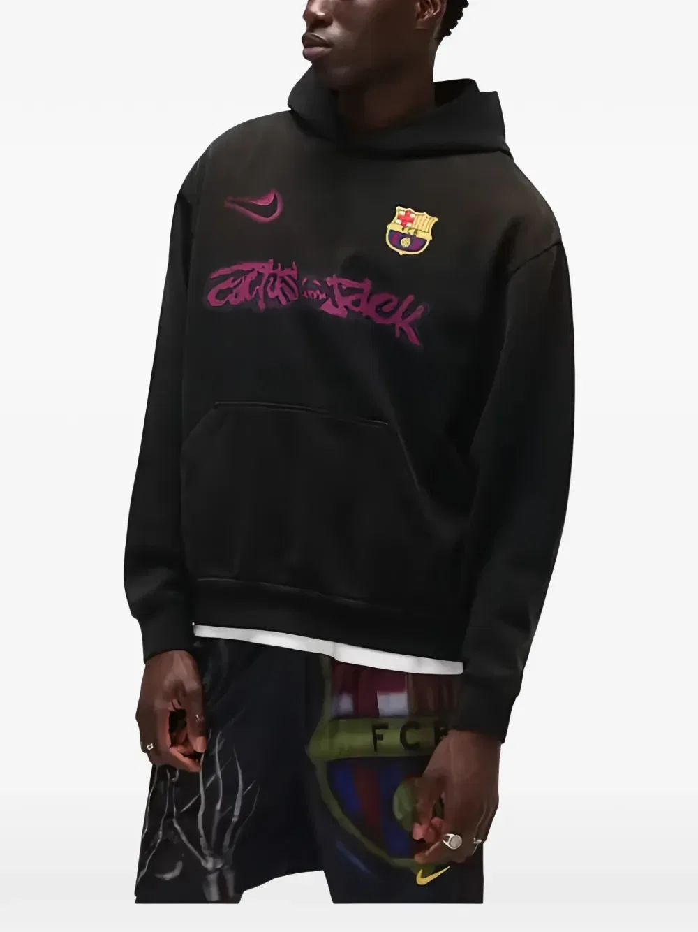 Худи с логотипом ФК Барселона в виде кактуса X Travis Scott x FC Barcelona Nike, черный — фото 2