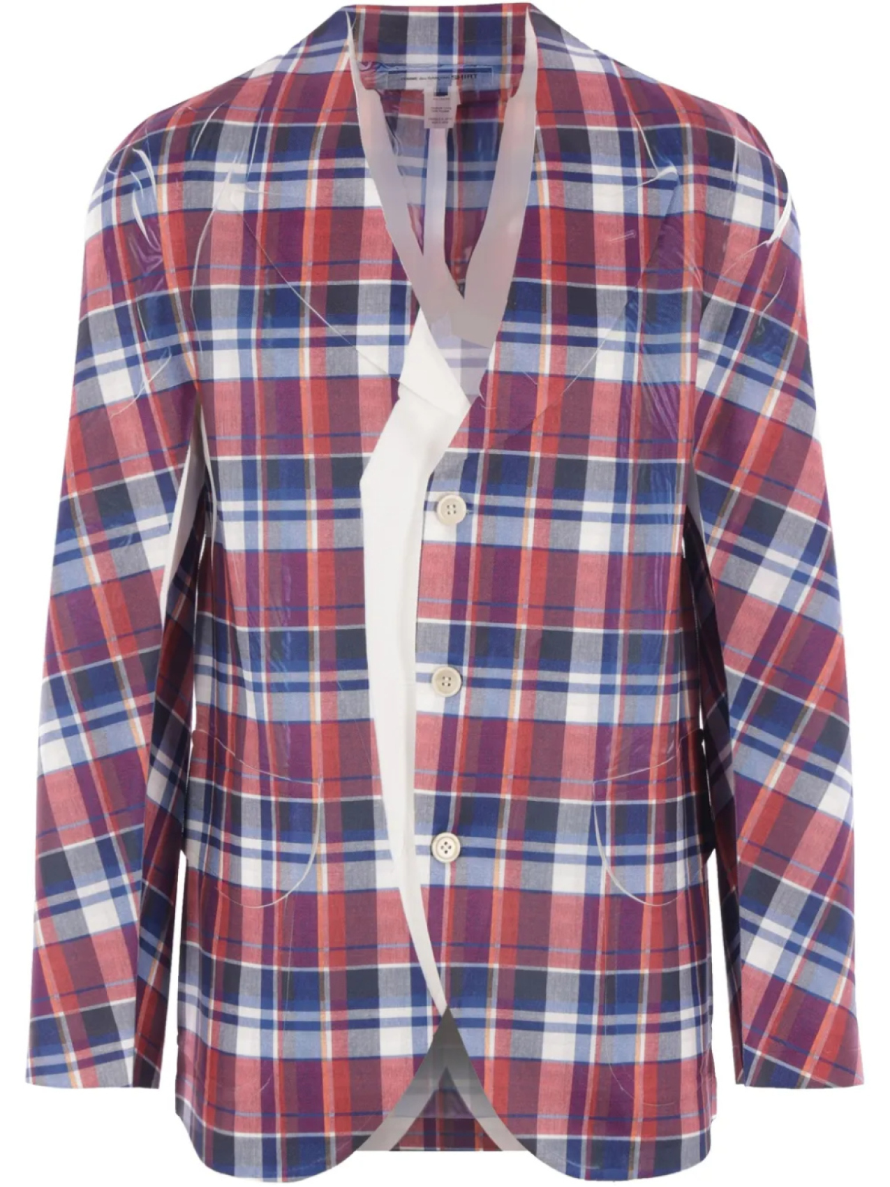 

Блейзер в клетку Comme Des Garçons Shirt, красный