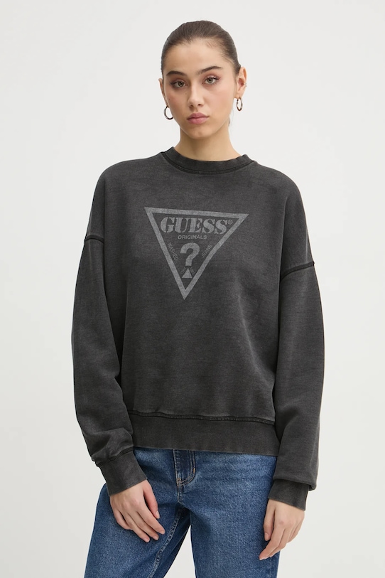 

Хлопковая толстовка Guess Originals, черный
