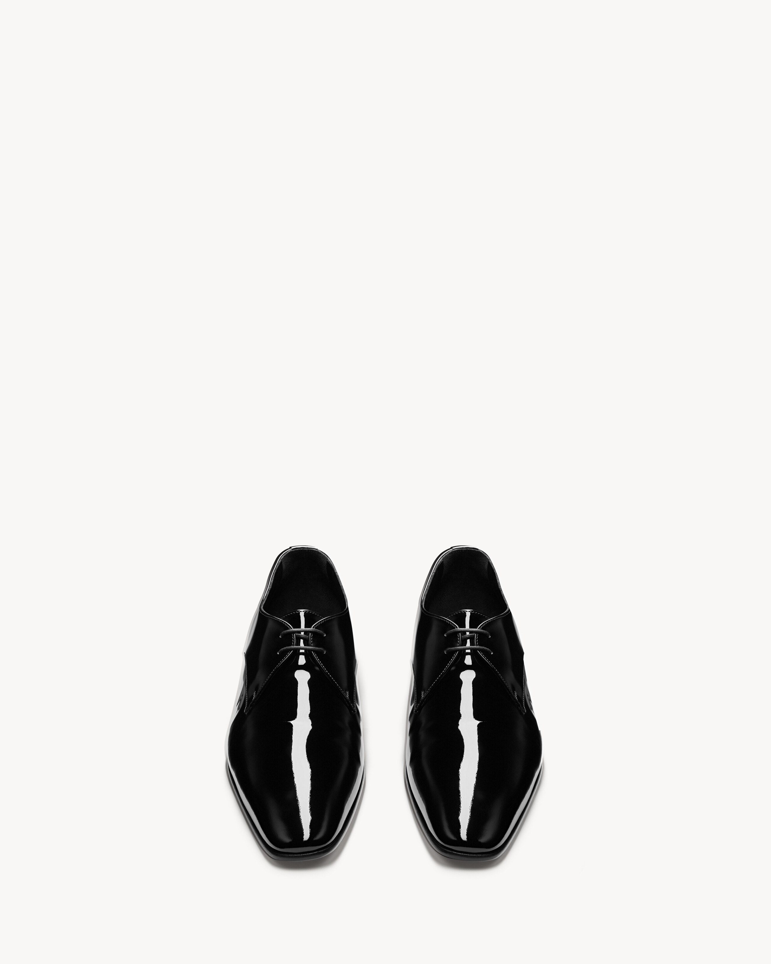 Дерби GABRIEL из лакированной кожи Saint Laurent, черный — фото 2