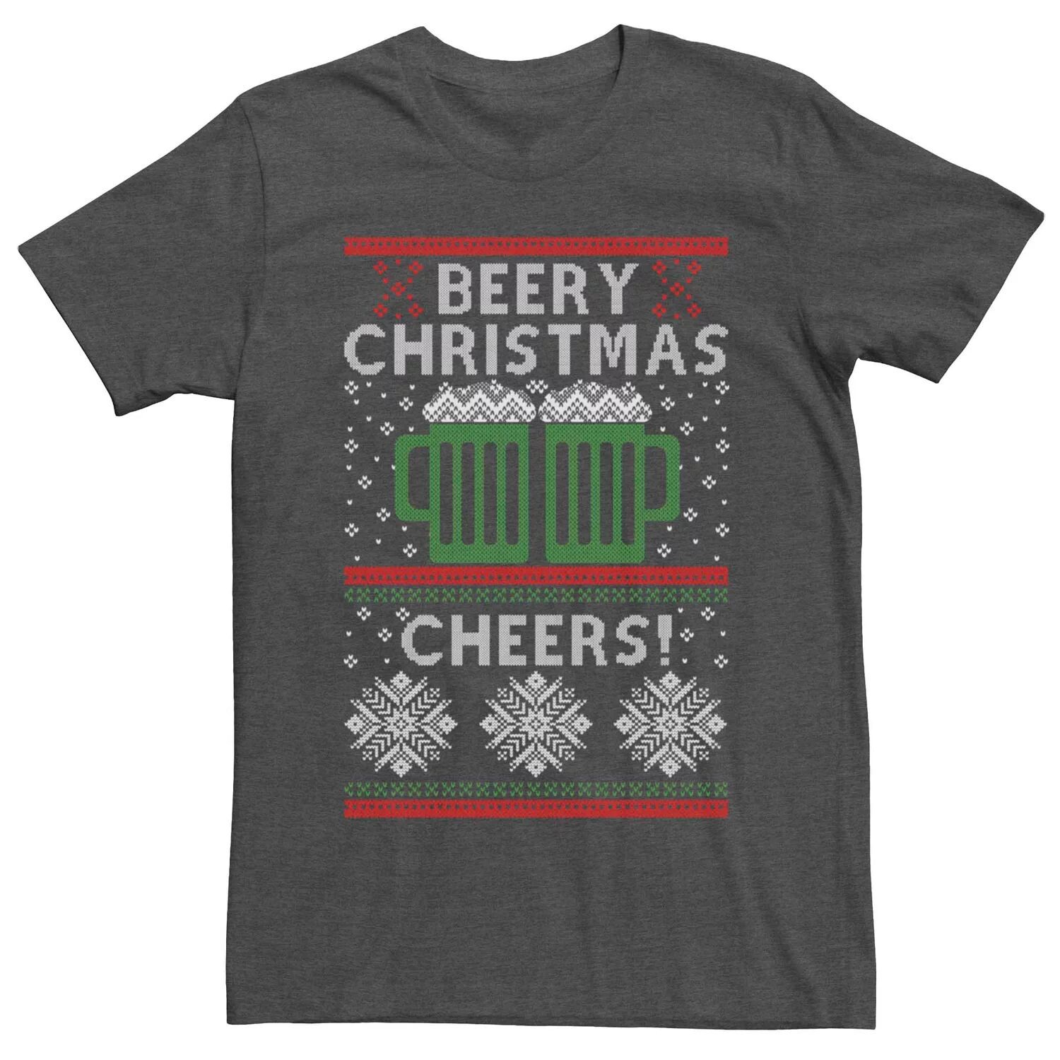 

Мужская футболка с рисунком Beery Christmas Cheers Licensed Character