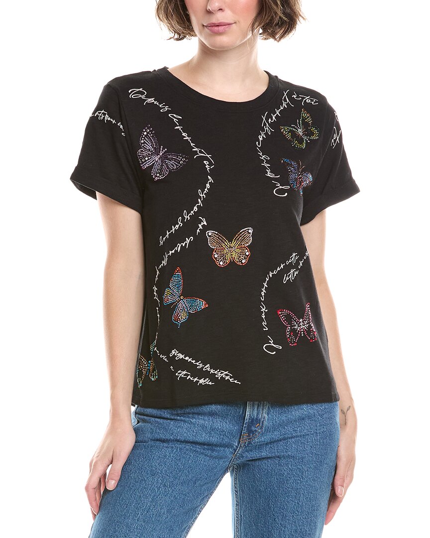 

Футболка Cinq à Sept Butterfly Loveletter Bree, черный