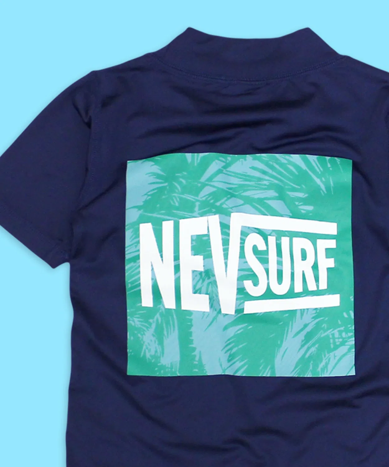 Рашгард с коротким рукавом NEV SURF, полиэстер, темно-синий