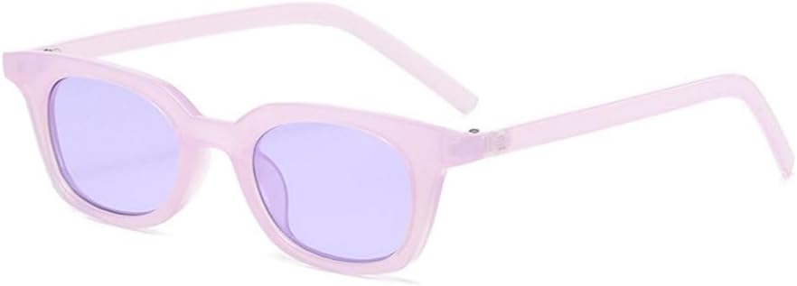 

Популярные модные солнцезащитные очки 2027 года, маленькие прямоугольные, для женщин, цвет «Морская конфета», ретро-градиентные солнцезащитные очки для мужчин MTZJH, Purple