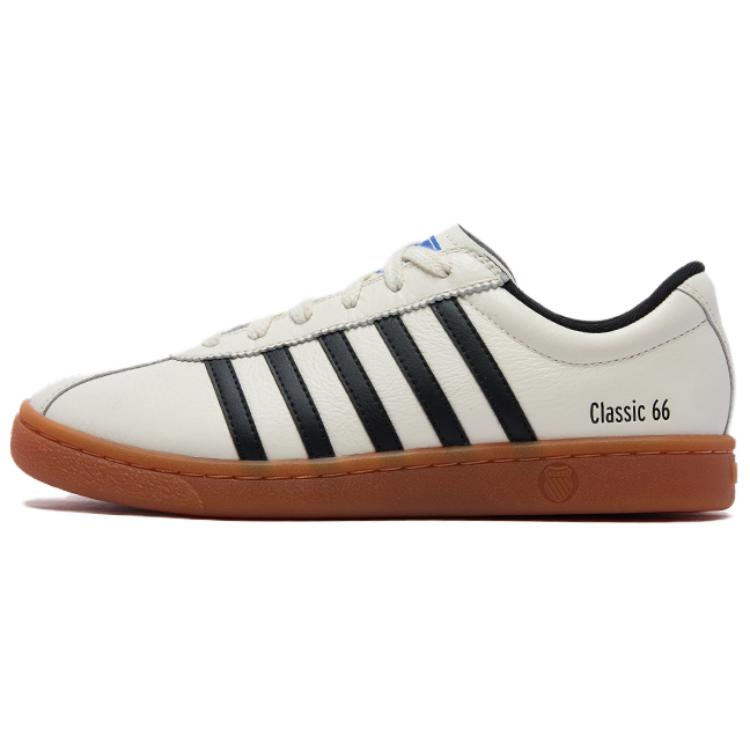 Kswiss classic 66 устойчивые к истиранию дышащие поддерживающие низкие скейтерские кроссовки unisex K·SWISS, "белый красный Legend" Men's — фото 3
