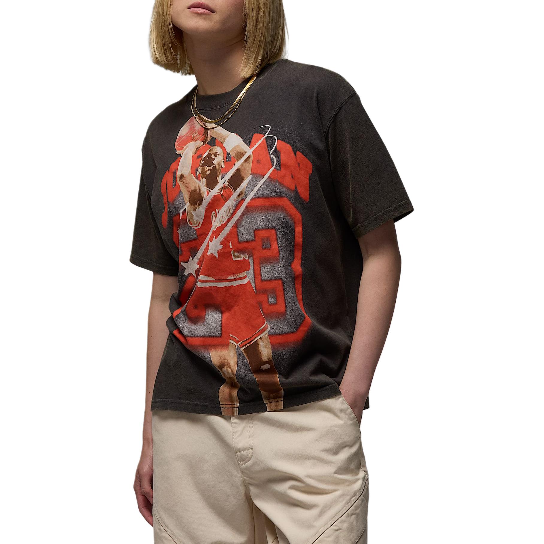 

Женская футболка с принтом Jordan, черный