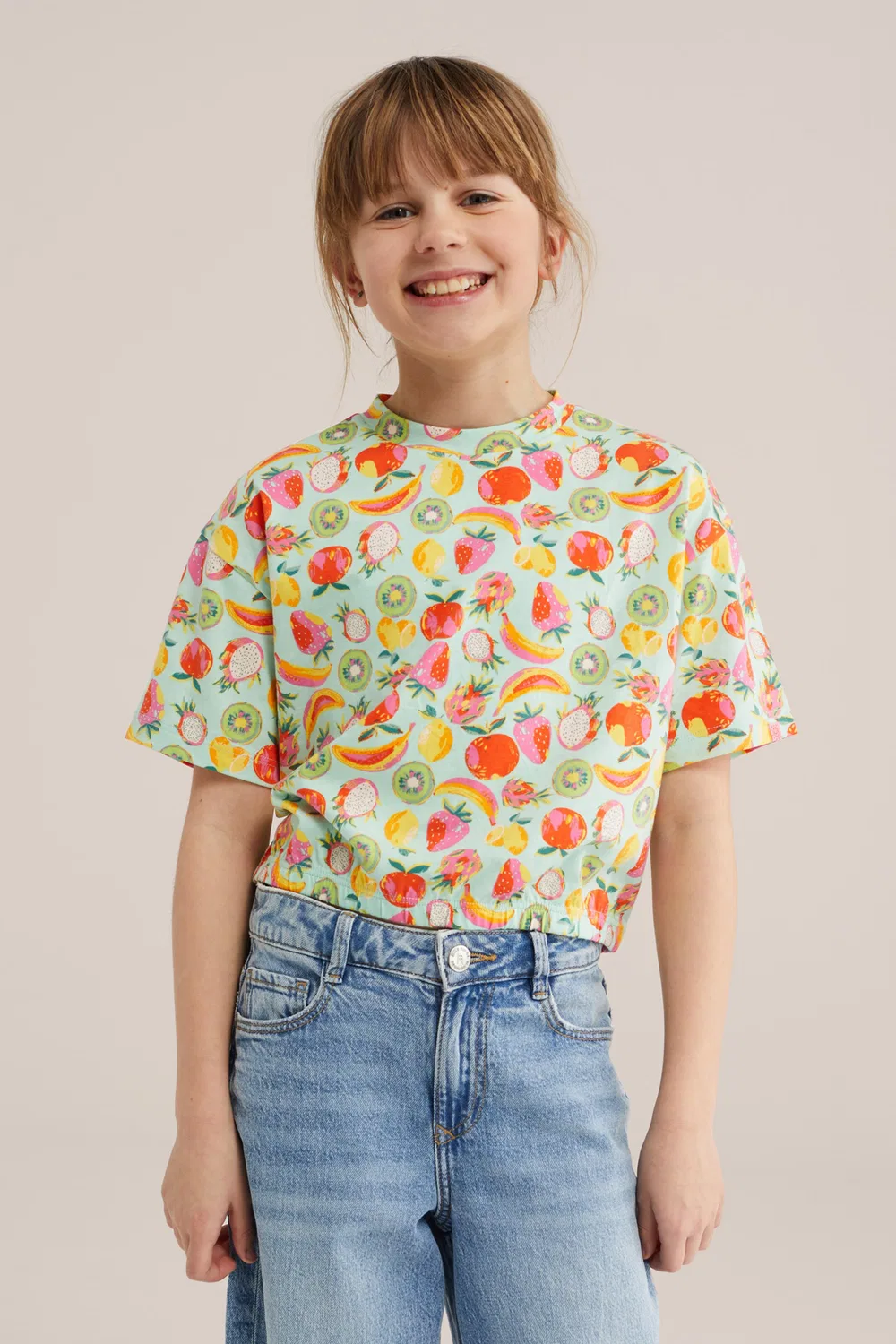 Футболка We Fashion, Mint/Kiwi — фото 3