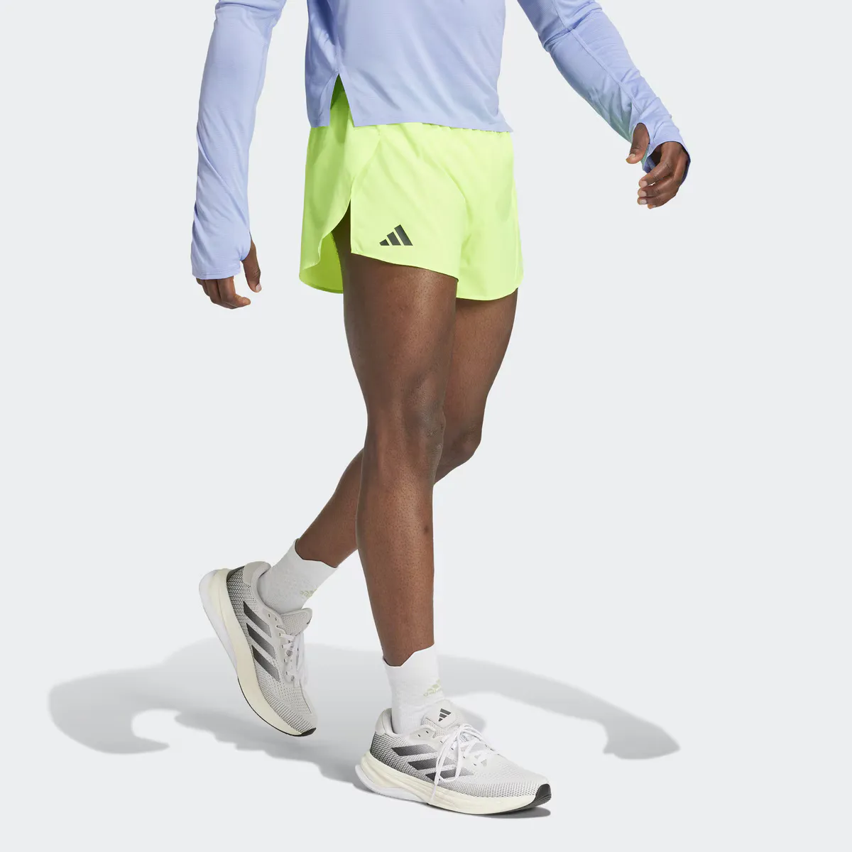 

Шорты мужские Adidas Adizero Essentials для бега с разрезом, зеленый