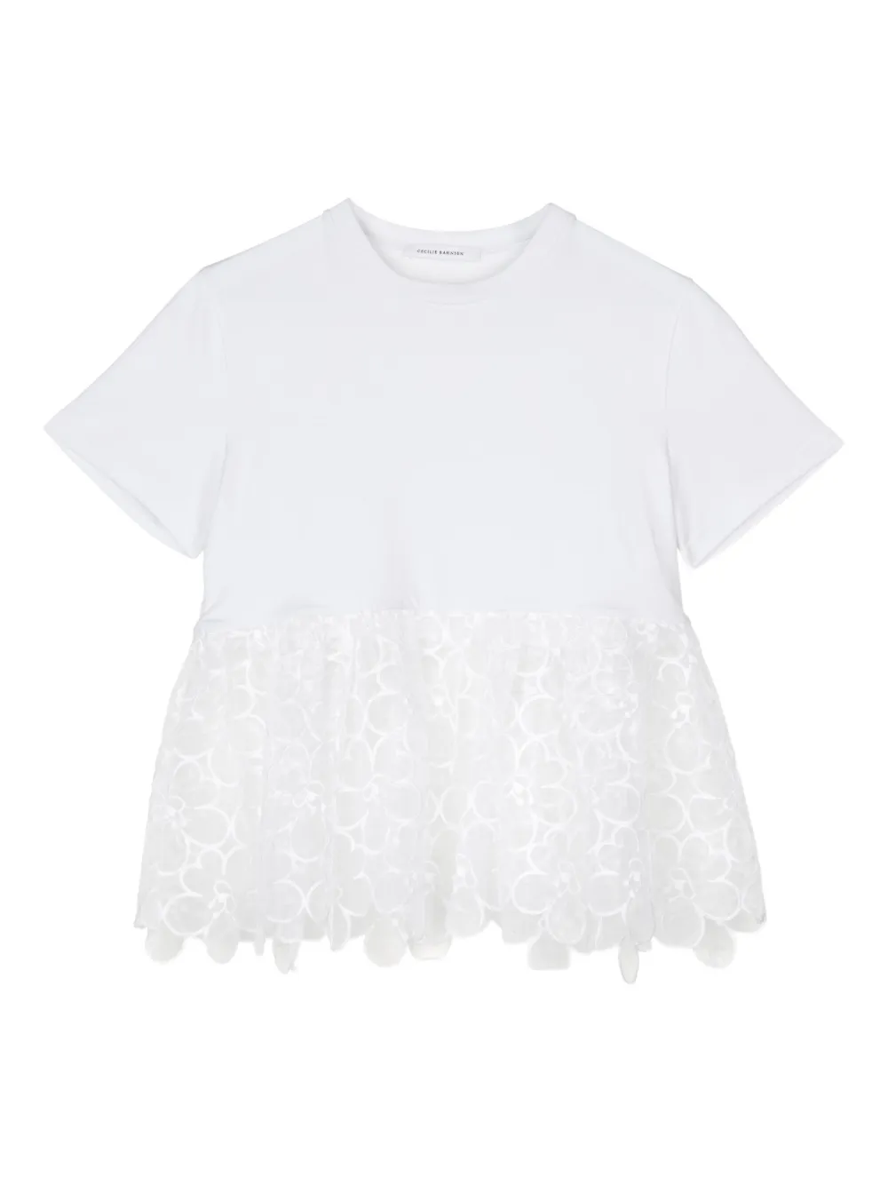 

Футболка conni с кружевом Cecilie Bahnsen, белый