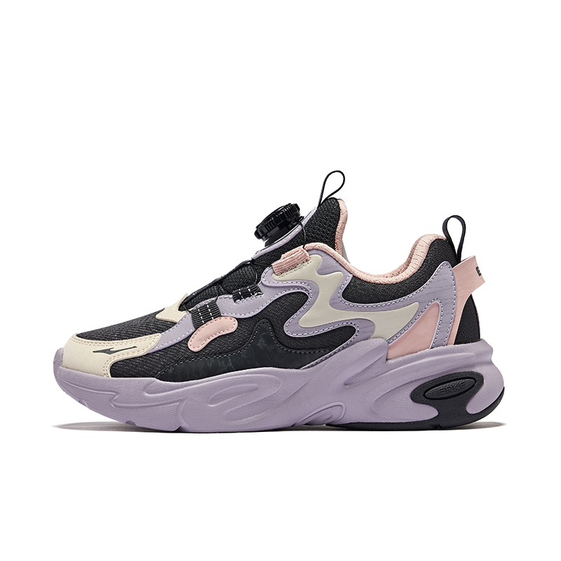 

Скользостойкие износостойкие низкие детские повседневные туфли черные фиолетовые детские ERKE KIDS, черный Soil/Mineral фиолетовый