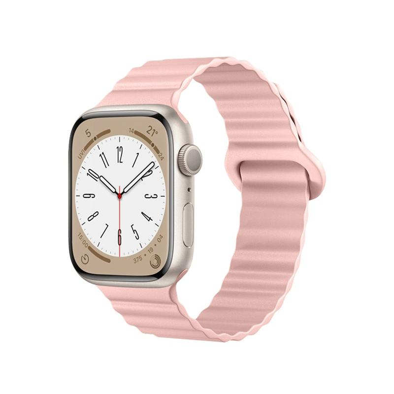 

Biaodaige Часы Strap Apple Compatibility Silicone Material, Pink