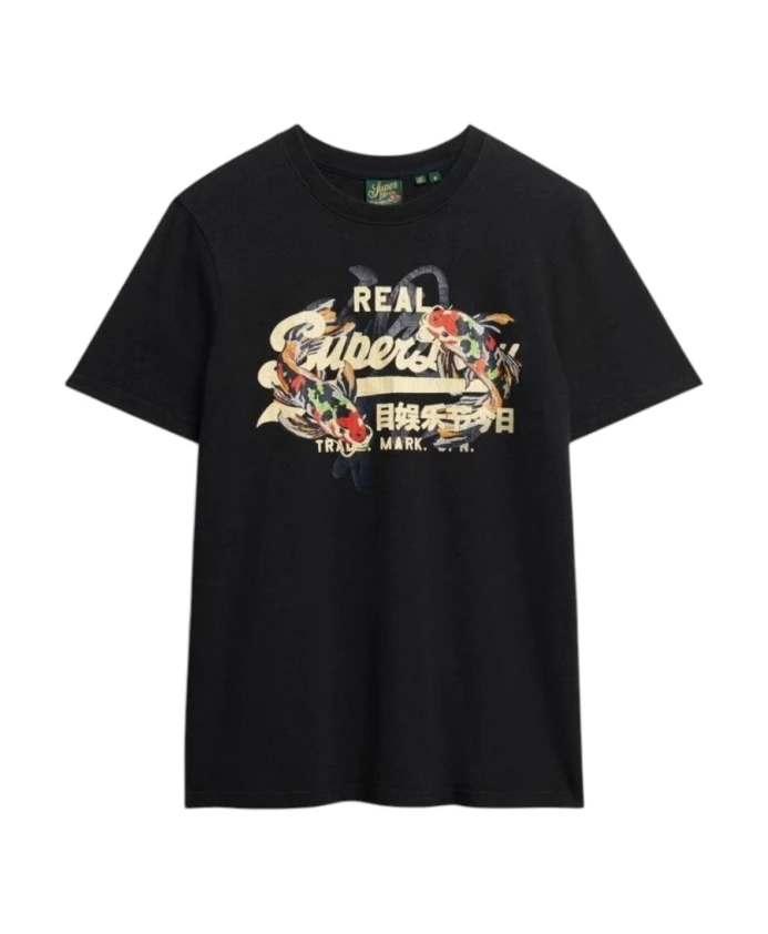 

Свободная футболка Superdry, черный