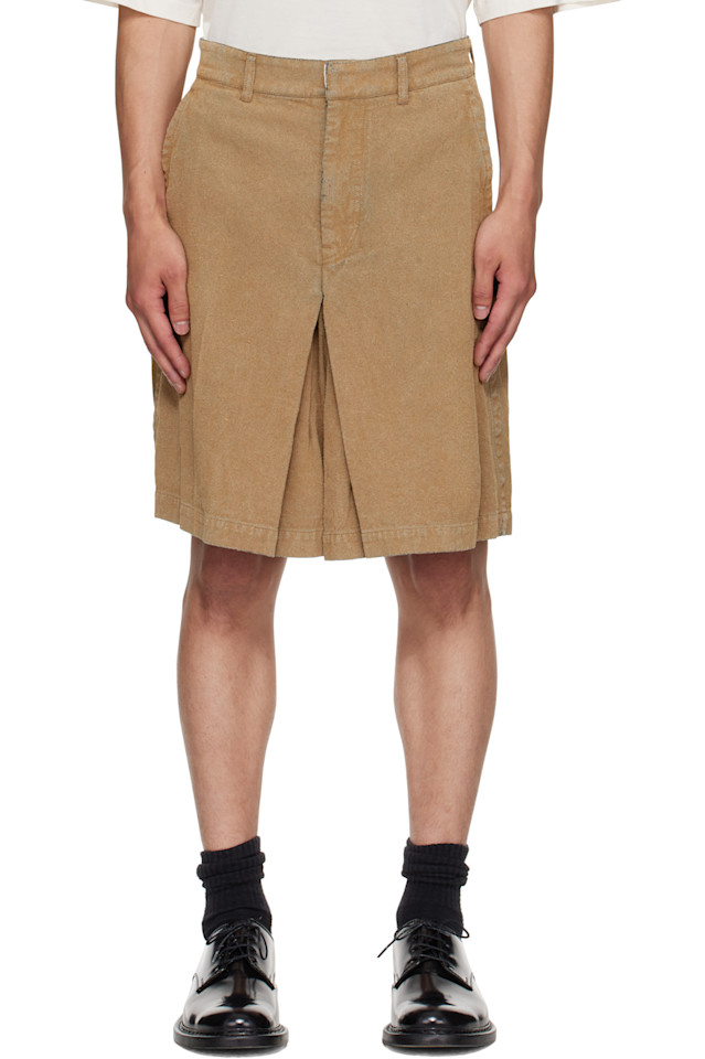 

Джинсовые шорты с бархатным покрытием Toga Virilis, бежевый