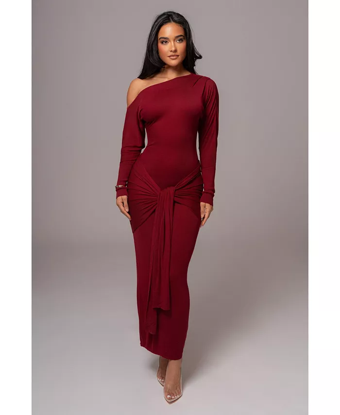 

Женское платье макси Dawn Drape JLUXLABEL, красный