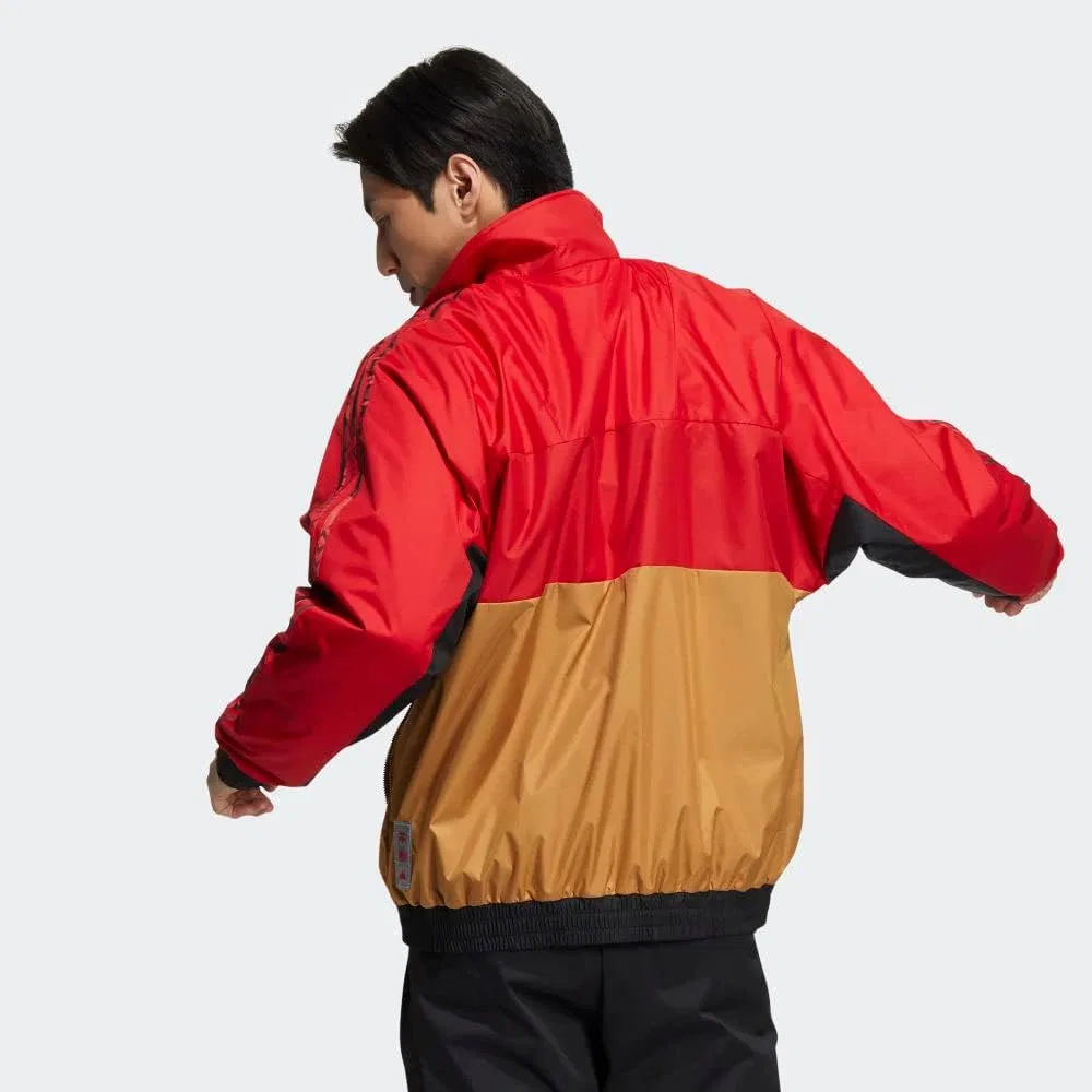 Мужская двусторонняя тканая куртка Adidas к Китайскому Новому году, алая — фото 4