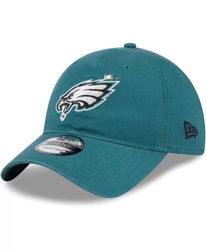 

Мужская зеленая регулируемая кепка Philadelphia Eagles Game Day Flower 9TWENTY New Era, зеленый