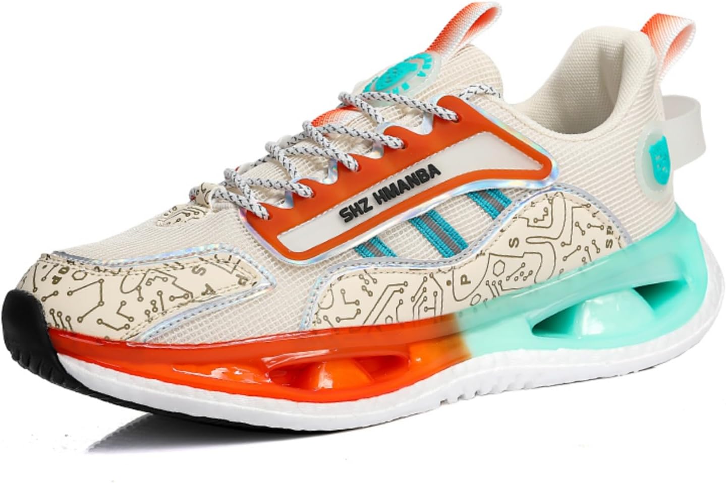 

Мужские кроссовки среднего уровня на шнуровке с воздушной подушкой для бега по дороге, легкие, дышащие, для прогулок, спорта и тенниса Netehadi, оранжевый