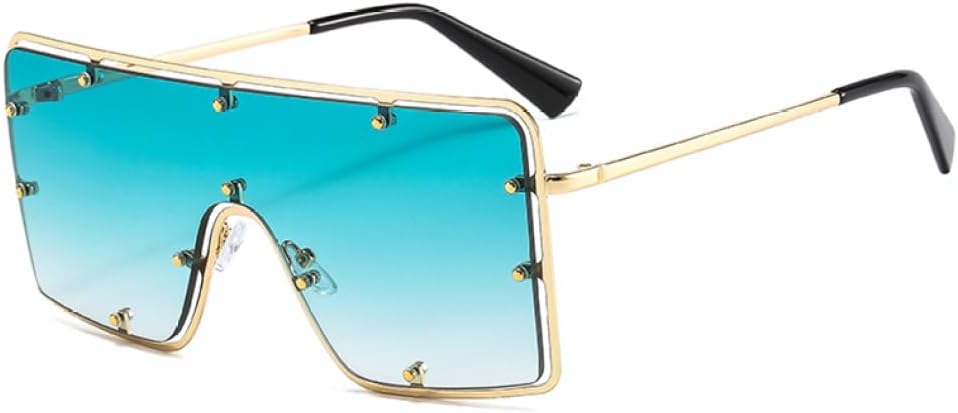 

Модные солнцезащитные очки-маска прямоугольной формы для мужчин и женщин, оправа из сплава, градиентные линзы, черные и коричневые, винтажный стиль, роскошь LVTFCO, C4