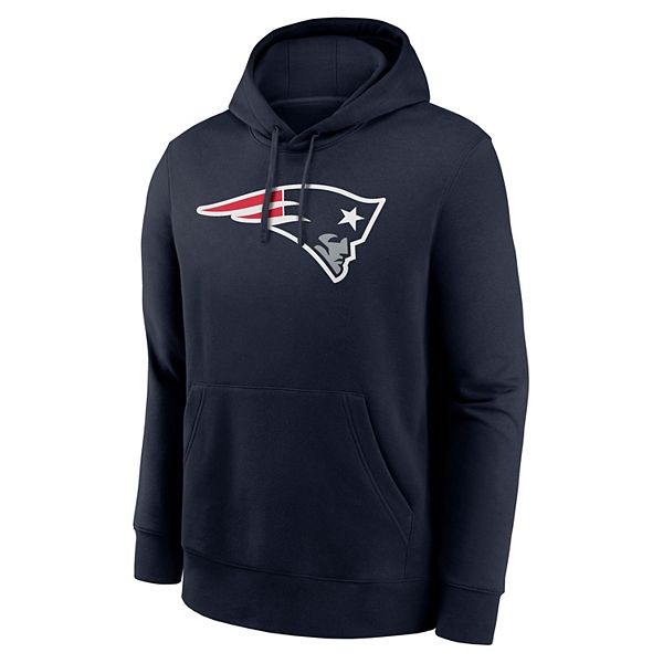 Толстовка с капюшоном из флиса Men's Drake Maye Navy New England Patriots с именем и номером игрока Nike — фото 3