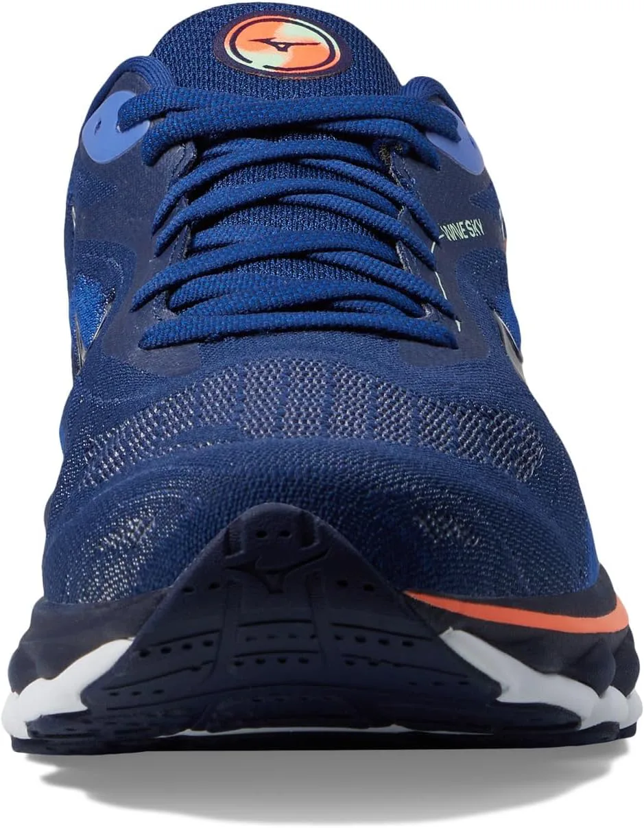 Мужские беговые кроссовки Mizuno Wave Horizon 3, синий/серебристый — фото 3