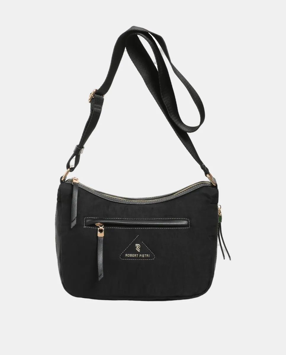 

Нейлоновая сумка-хобо через плечо на молнии Robert Pietri, черный