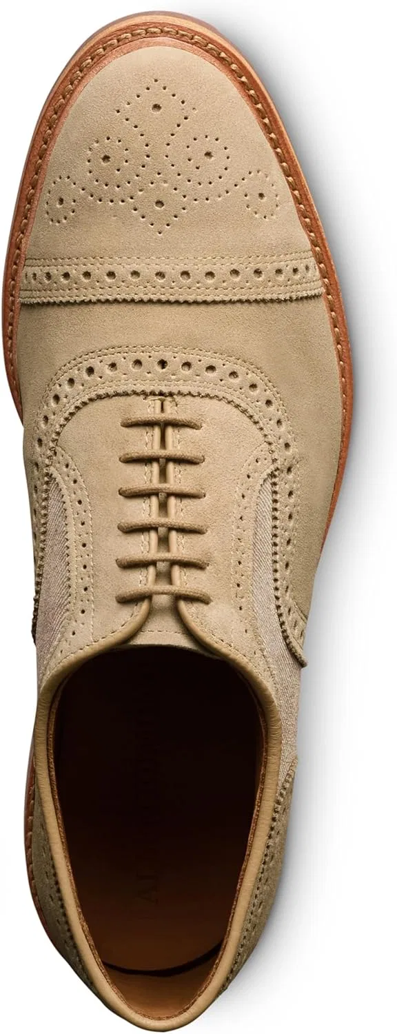 Оксфорды Allen Edmonds, замша цвета Bone — фото 4