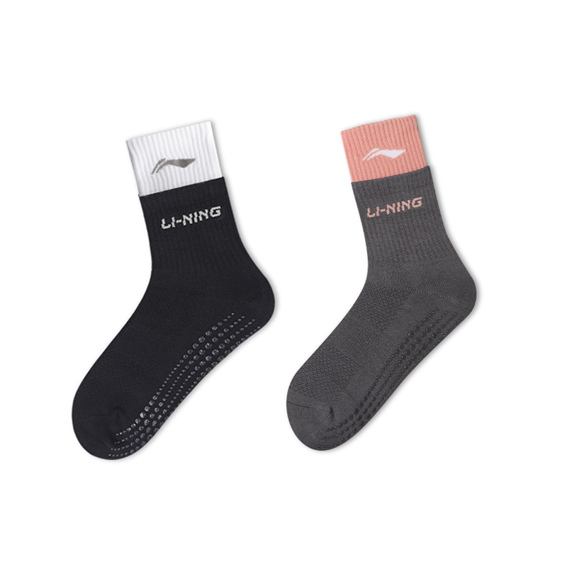 

ЛиНинг Носки до середины икры Женские 2 пары, 2 пары (Черный+Серый)