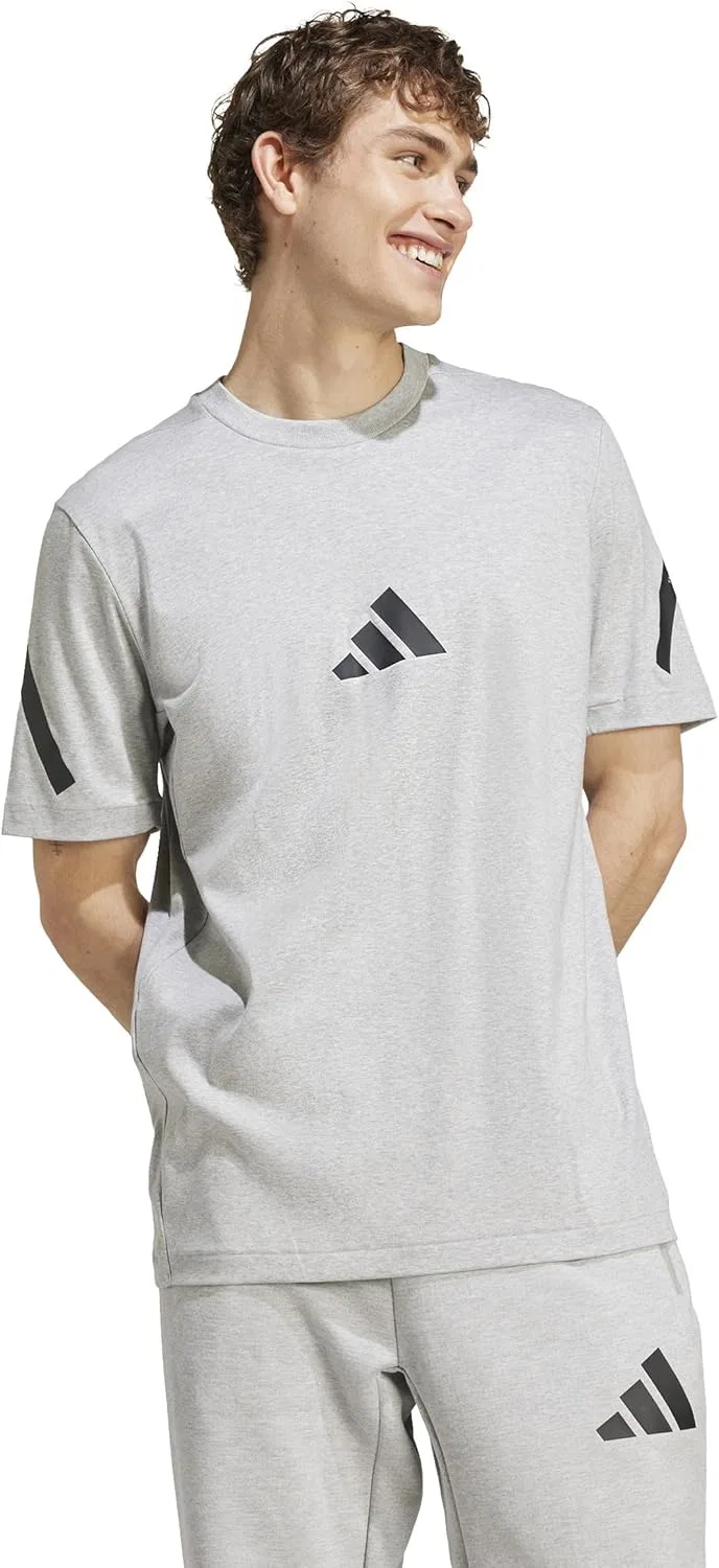 Футболка мужская adidas, Regular Fit, Medium Grey Heather — фото 2