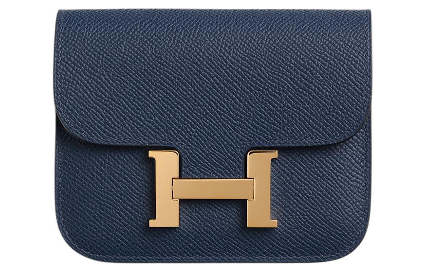 

HERMES Кошелек Constance Slim Epsom Leather, картхолдер, монетница, поясная сумка Women's 7U Navy