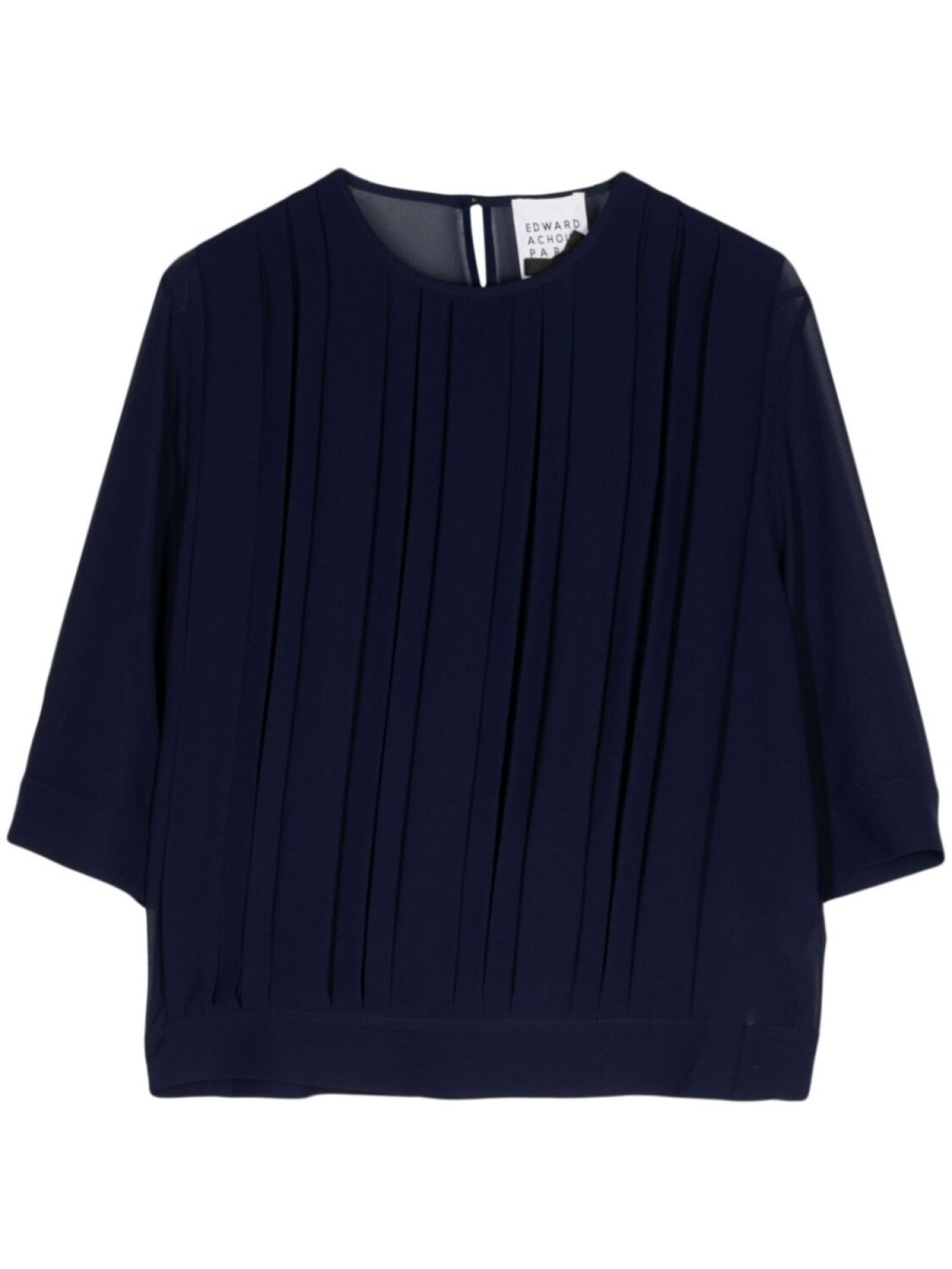 

Прозрачная блузка со складками Edward Achour Paris, синий