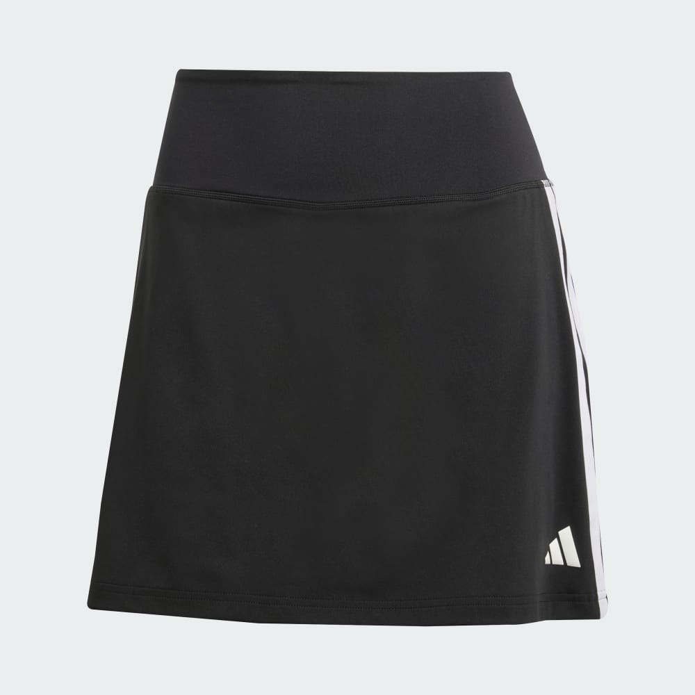 Юбка Adidas Train Essentials 3-Stripes Workout Skort, черный/белый — фото 4