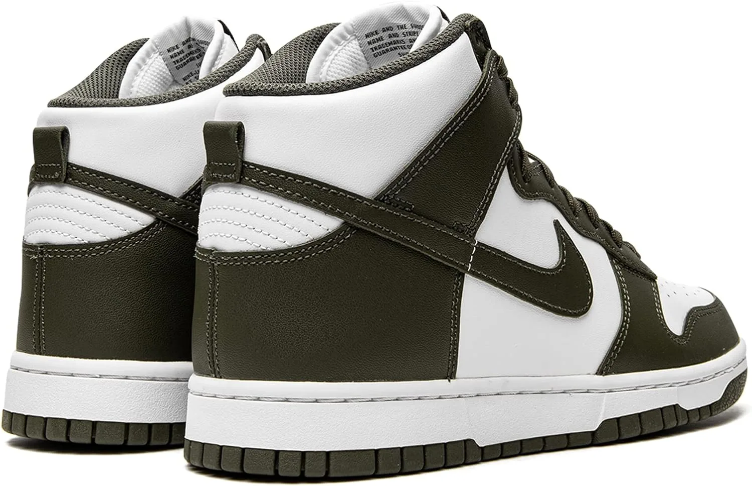 Мужские баскетбольные кроссовки Nike Dunk Hi Retro, белый/хаки — фото 3