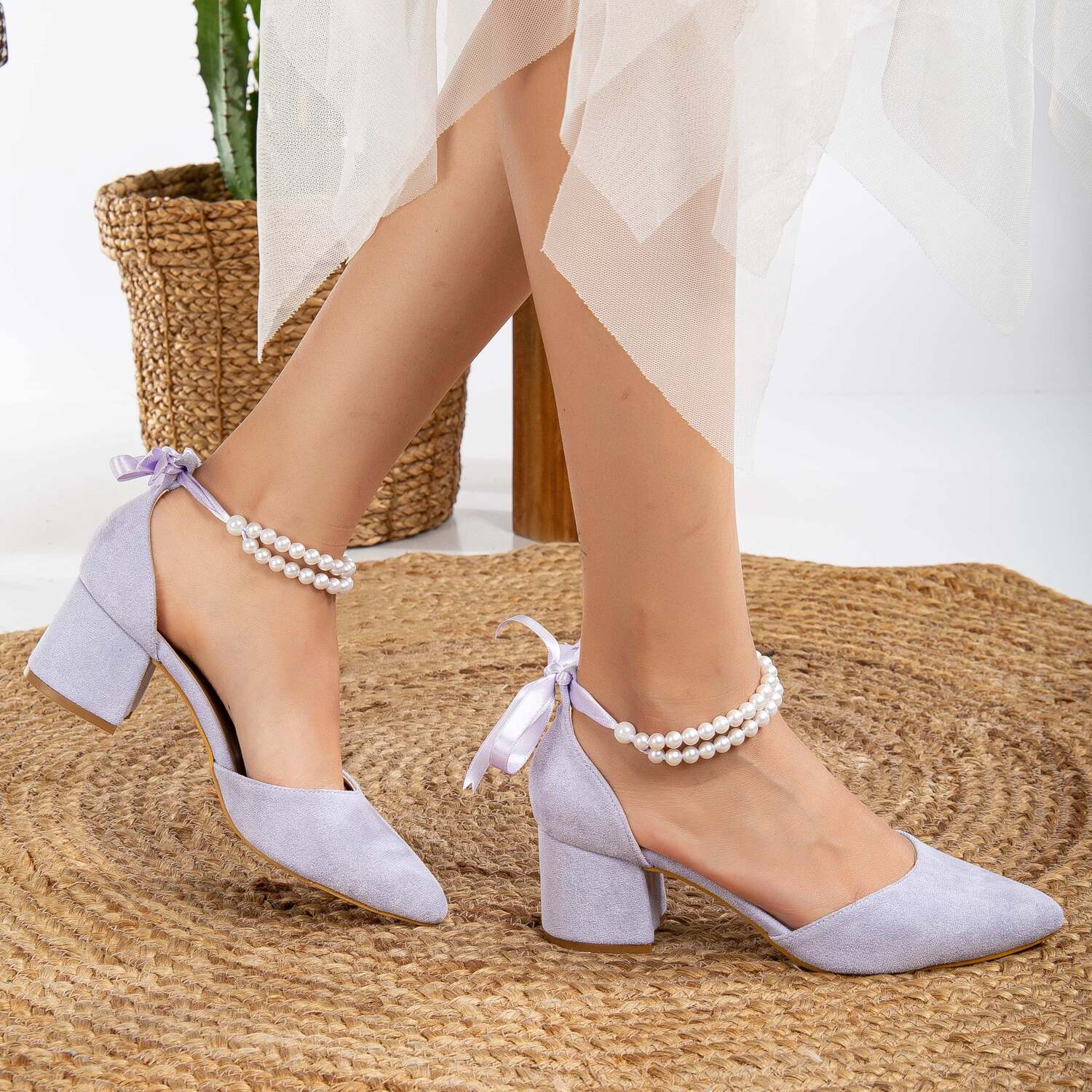 Мюли Miranda на низком каблуке с жемчугом Forever & Always Shoes, зеленый — фото 4