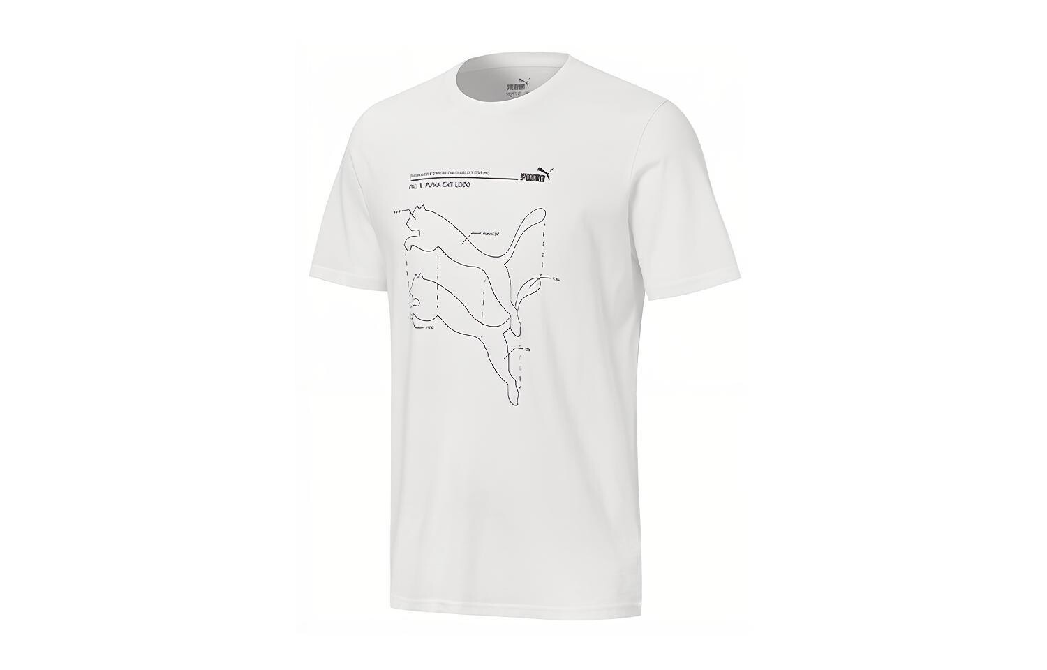 

Футболка с логотипом для мужчин, белая Puma, белый