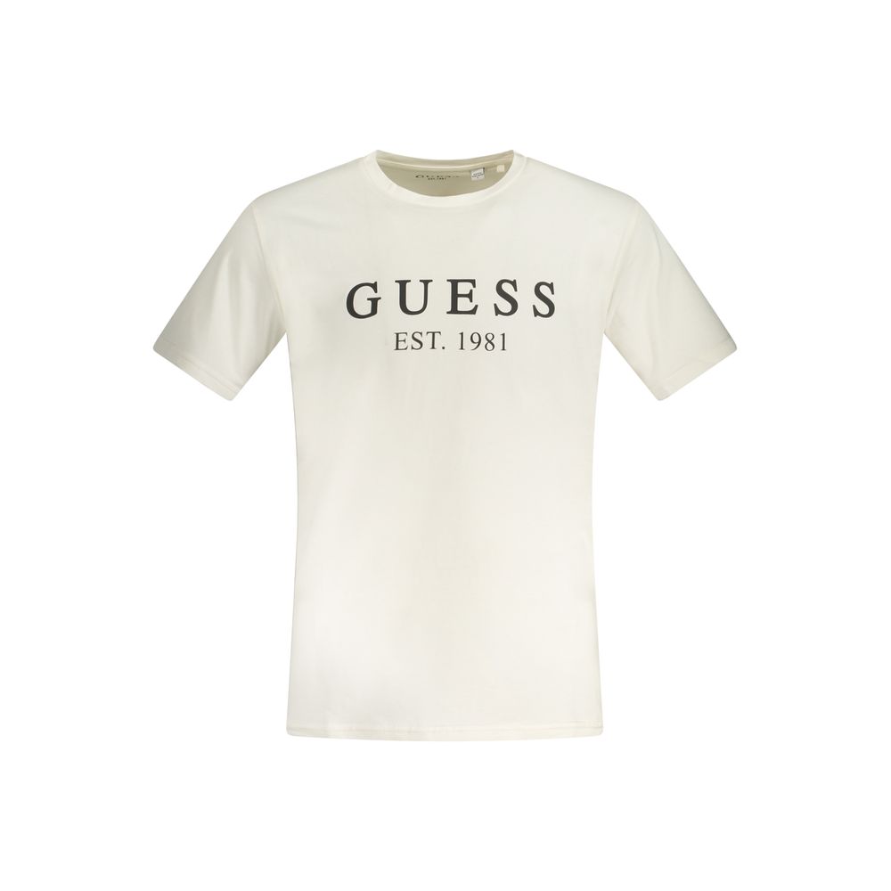 

Бежевая хлопковая футболка Guess Shoes