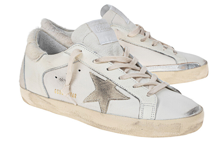 Кроссовки для скейтбординга Super-Star женские, низкие, белые Golden Goose — фото 3