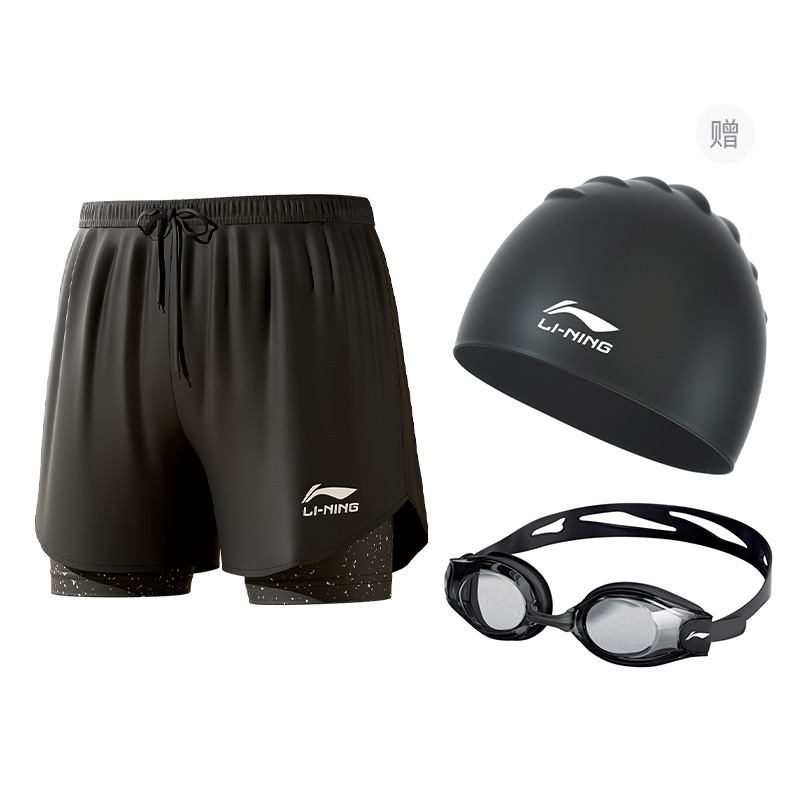 

ЛиНинг Плавательные шорты Мужские Черные, Черные плавательные шорты (Подарок в комплекте)