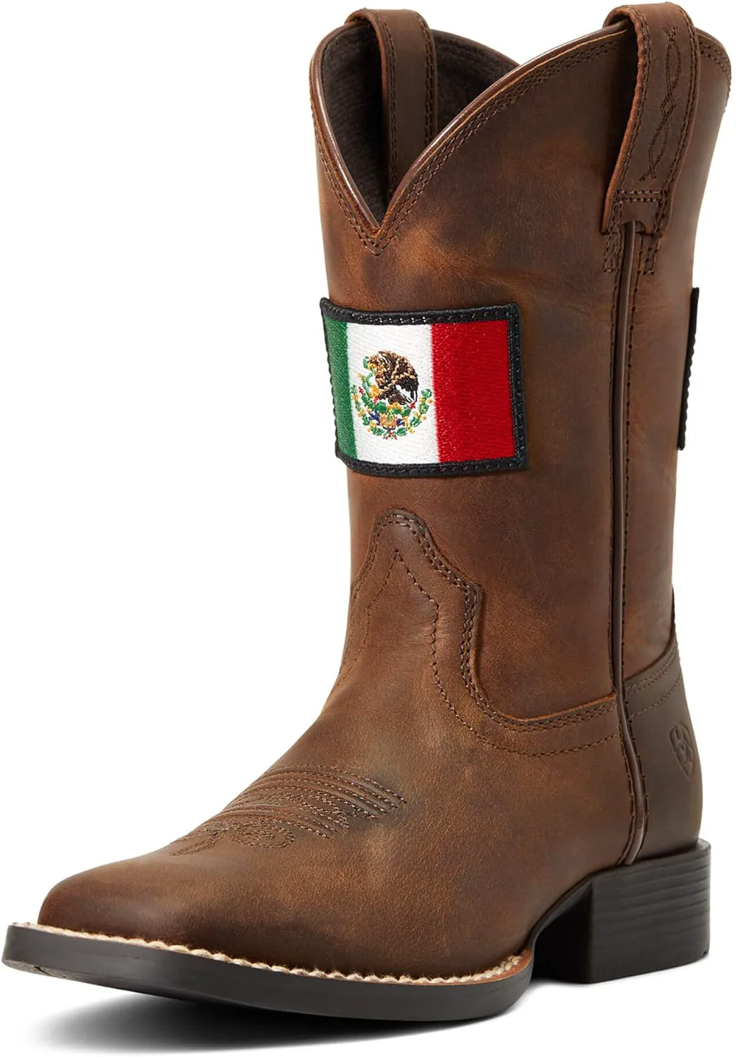 Унисекс-детские ковбойские сапоги ARIAT Orgullo Mexicano II, коричневый — фото 3
