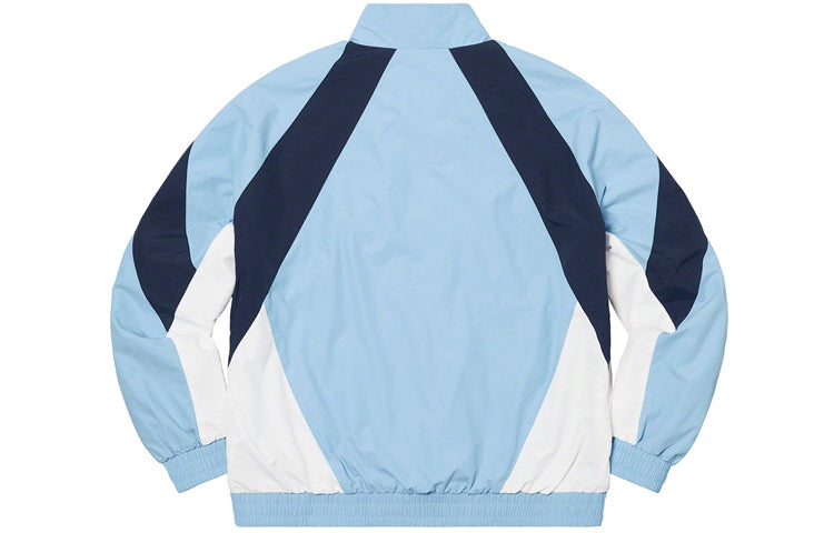 Куртка Supreme SS20 Week 1 Paneled Track Jacket Contrast Color Stitching Sports Unisex Blue, синий — фото 2