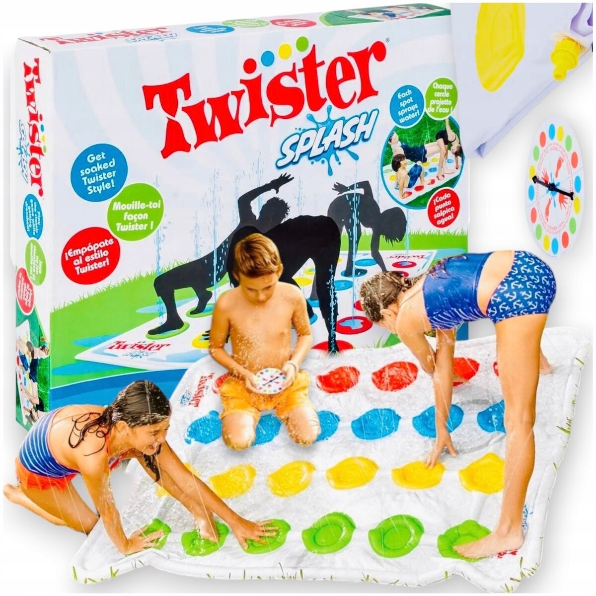 

Садовый коврик для разбрызгивания воды Twister Splash, большой, 170X120 см, для подарка Hasbro