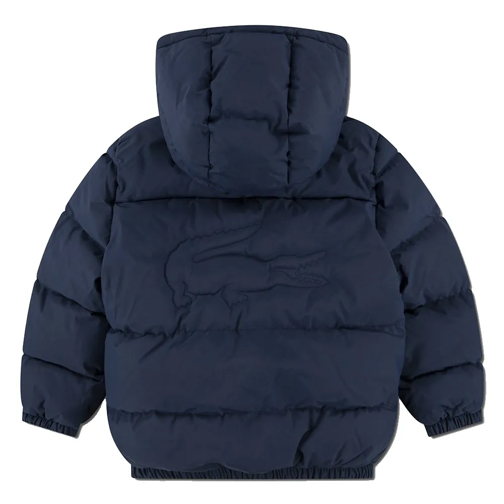 Детская пуховая куртка Lacoste Core Lacoste kids, синий — фото 2