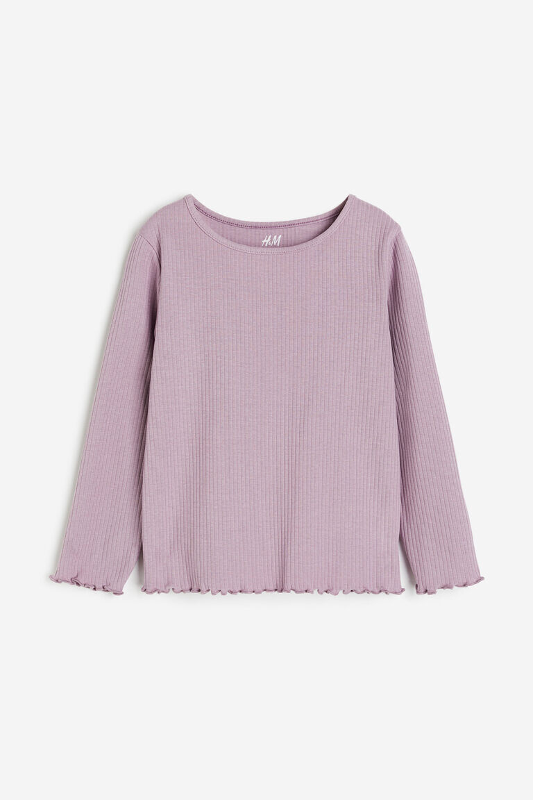 

Топ из джерси с длинными рукавами H&M, фиолетовый