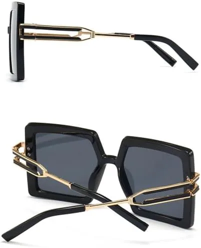 

Солнцезащитные очки прямоугольной формы 2027 года для женщин и мужчин, с градиентными линзами, оправой с леопардовым принтом и защитой от УФ-излучения UV400 MTZJH, 2