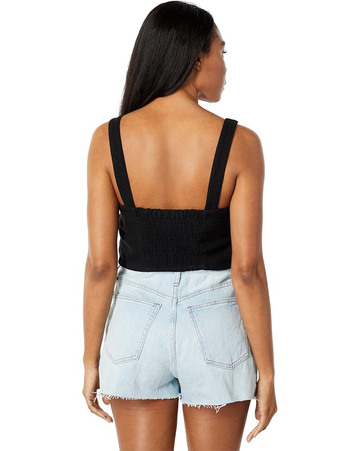 

Топ Madewell Breezewoven Abbie Crop Top, реальный черный