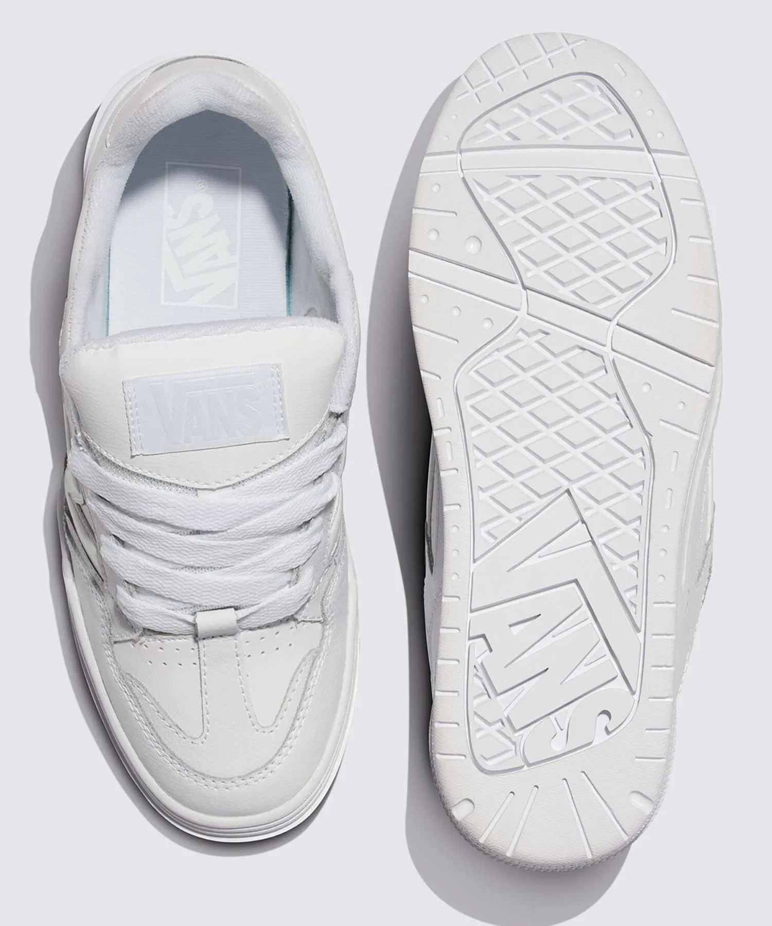 Унисекс кроссовки UPLAND VANS из кожи белые — фото 4