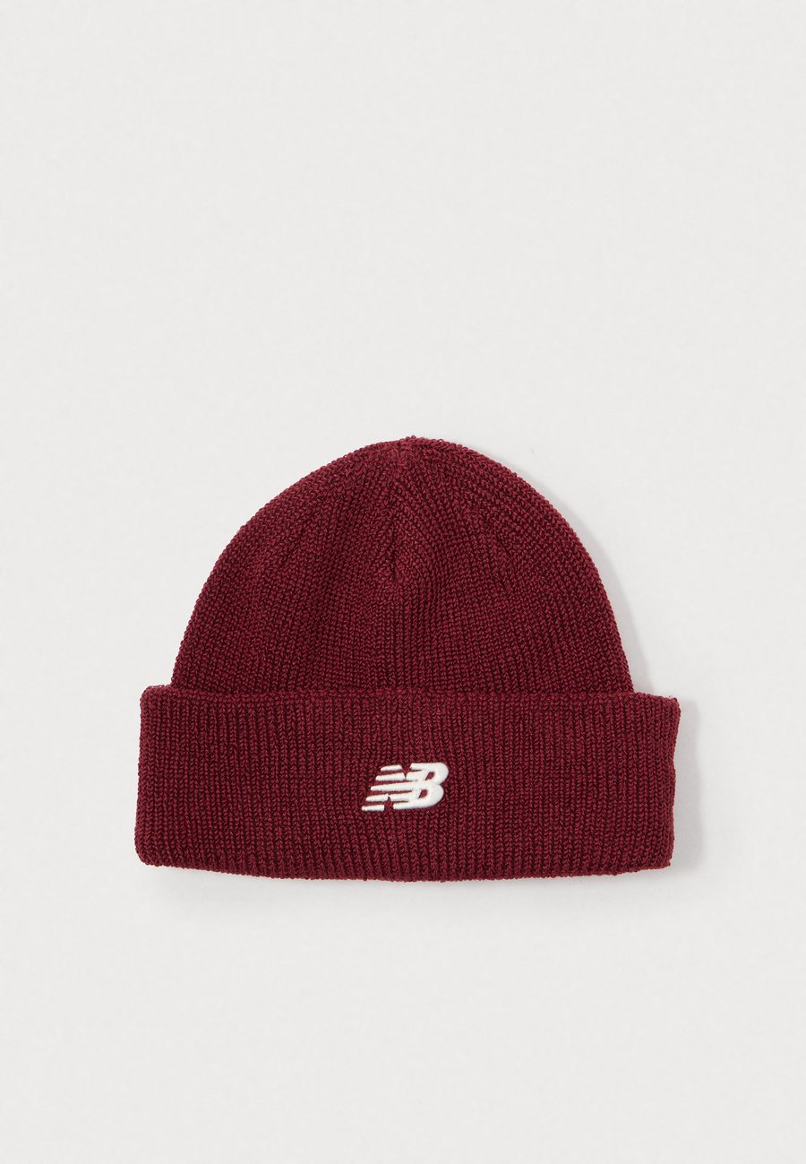 

Шапка New Balance CORE CUFF UNISEX, Monarch Burgundy/Sea Salt/Dark Red