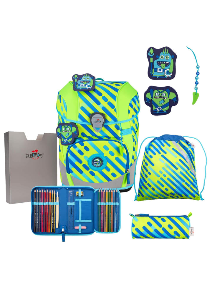 

DerDieDas ErgoFlex Tiny Exclusive Neon - Школьный рюкзак, 5 предметов, 900 г (Monster) в цвете Monster