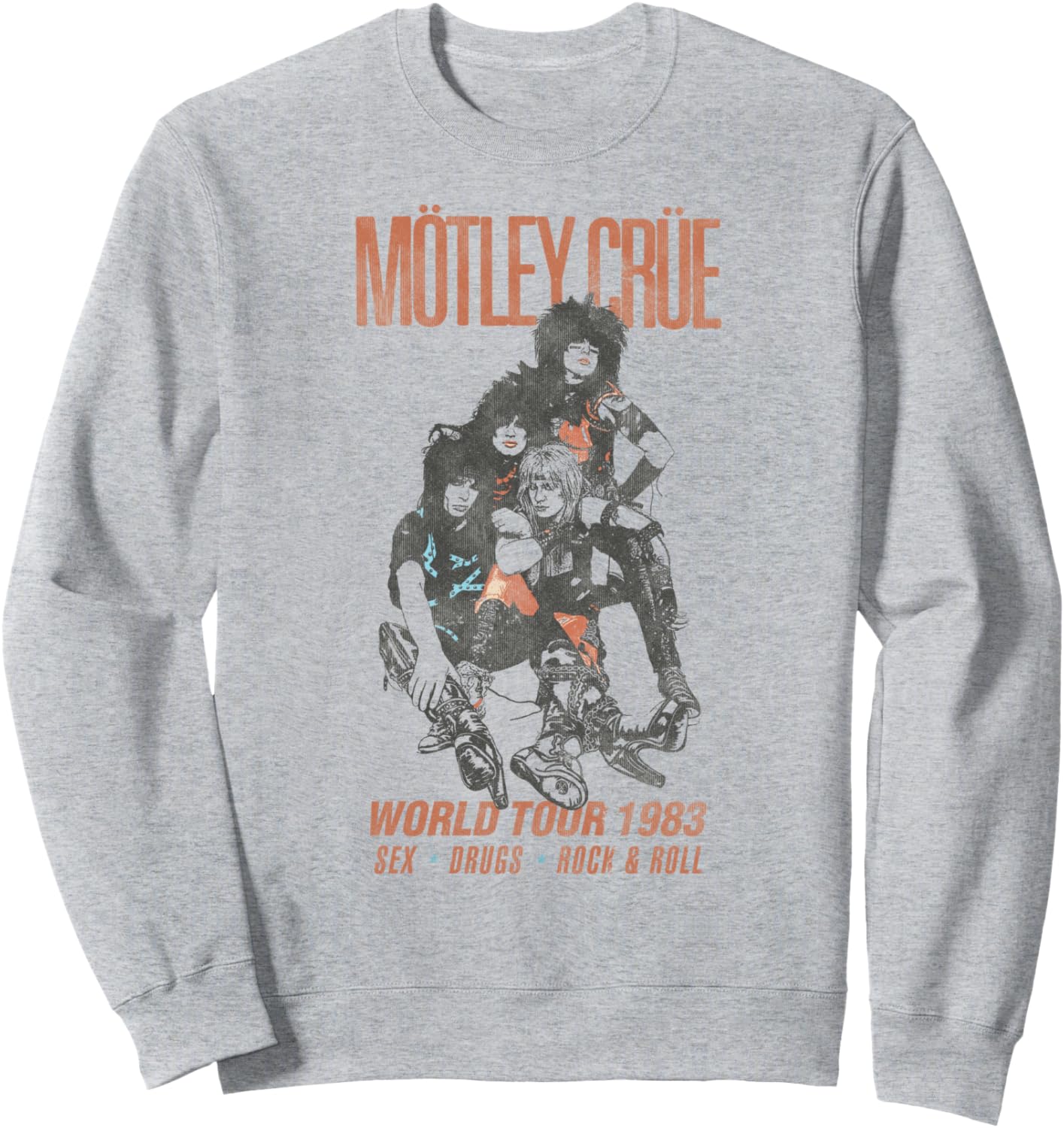 

Толстовка Mtley Cre - World Tour 83 Motley Crue Official, серый